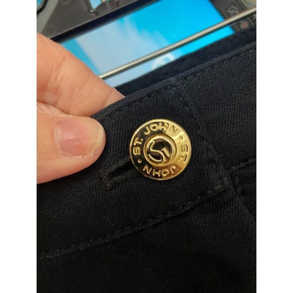 St. John Sport by Marie Gray Pants Women's Size 4 Navy Casual Stretch - Picture 5 of 7